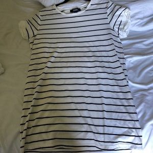 blue stripe t-shirt dress